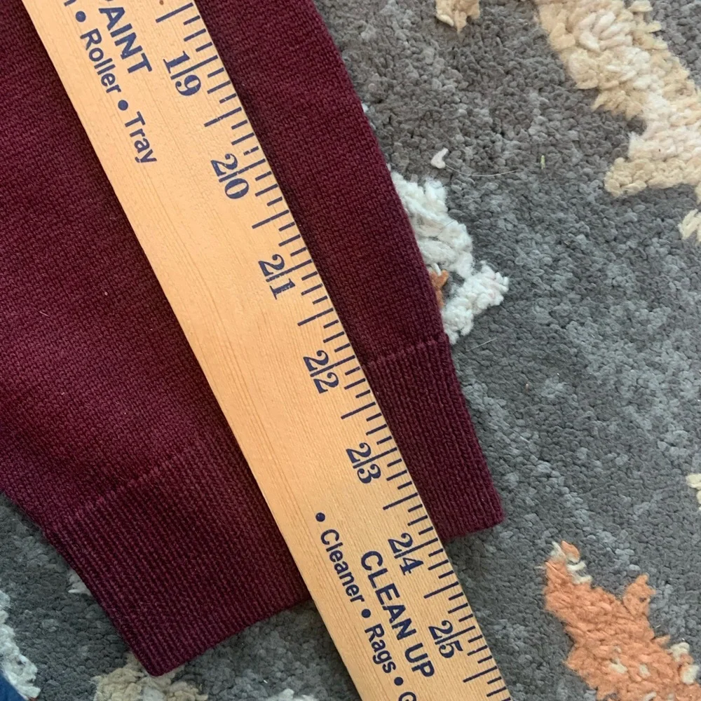 Turnbury Extra Fine Merino Wool‎ V-Neck Sweater Men’s XL Soft Burgundy Warm EUC